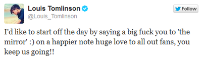 Louis Tomlinson One Direction Twitter Rant