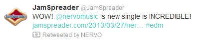 NERVO Retweets JamSpreader