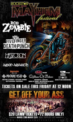 Rockstar Mayhem Festival 2013 Lineup