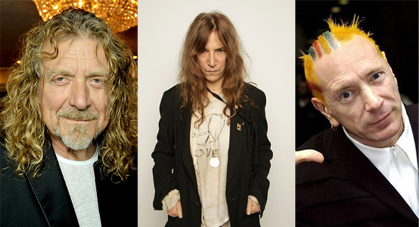 Robert Plant Patti Smith Johnny Rotten