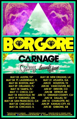 Borgore Launches Spring Tour Carnage Ookay Kennedy Jones